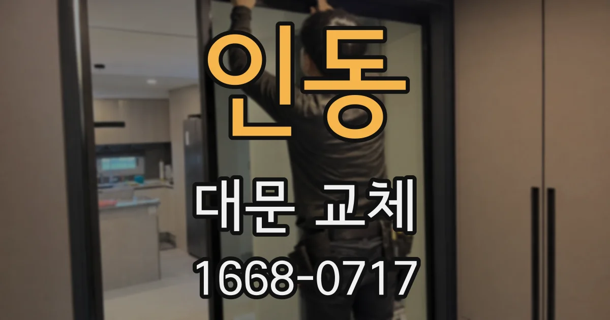 인동 대문 교체