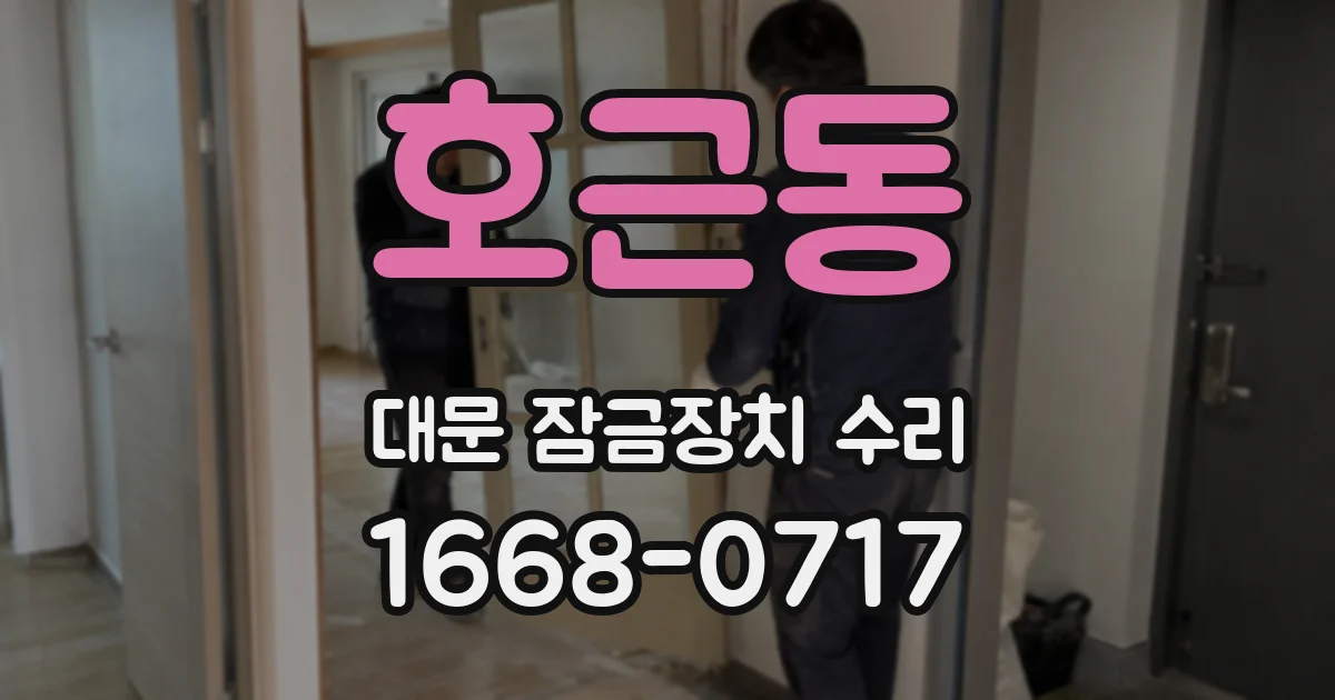 호근동 대문 잠금장치 수리