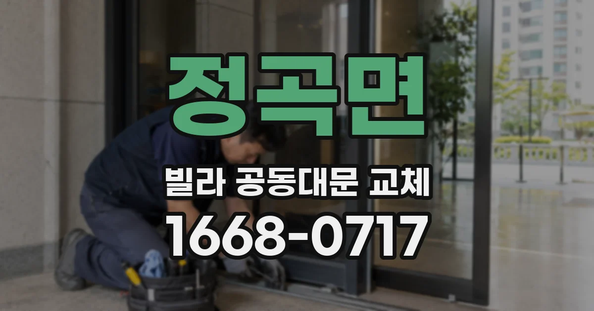 정곡면 빌라 공동대문 교체