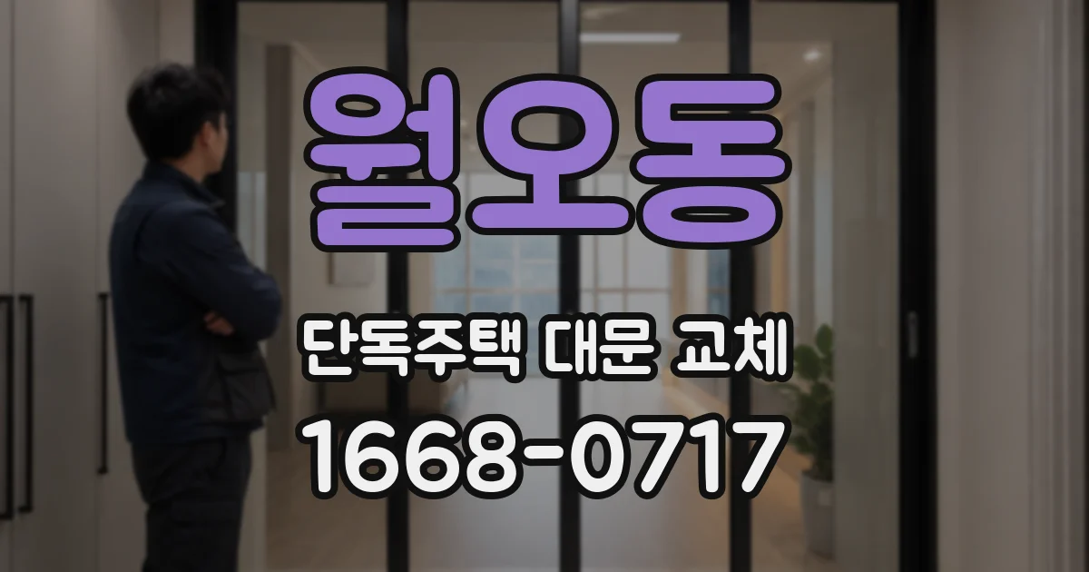 월오동 단독주택 대문 교체