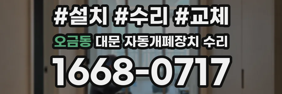 오금동 대문 자동개폐장치 수리