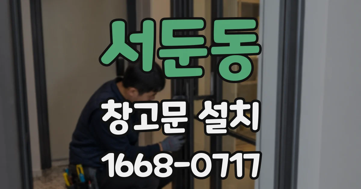 서둔동 창고문 설치