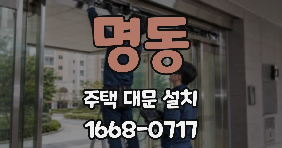 명동 주택 대문 설치