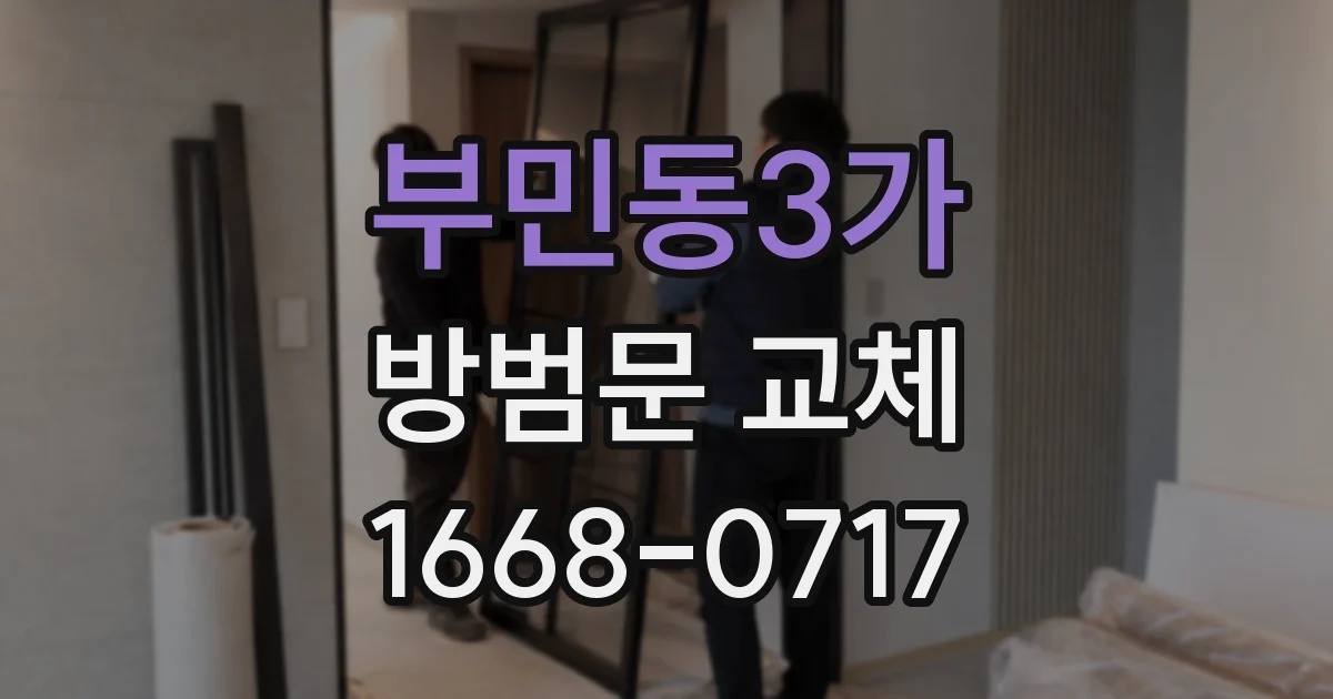 부민동3가 방범문 교체