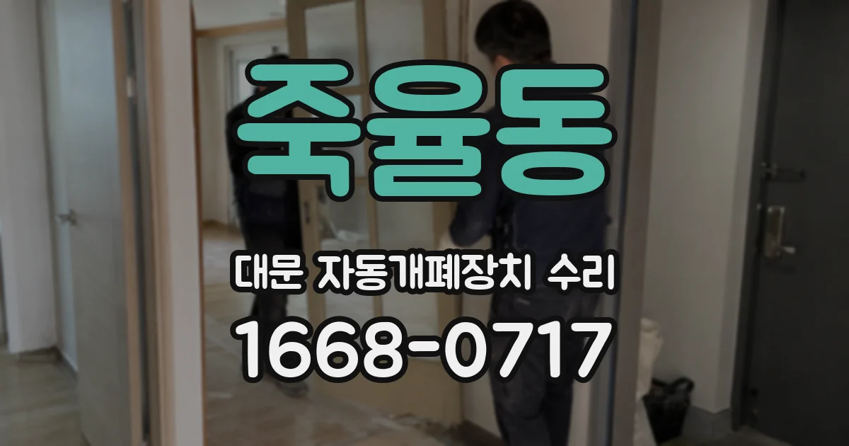 죽율동 대문 자동개폐장치 수리