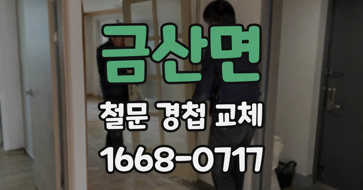 금산면 철문 경첩 교체