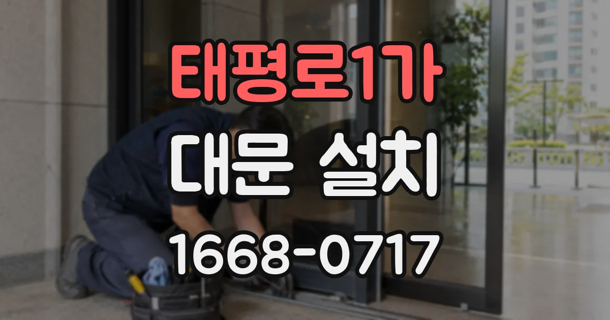 태평로1가 대문 설치