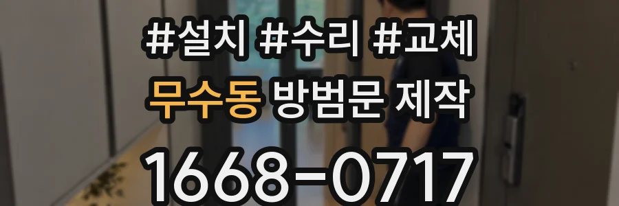 무수동 방범문 제작