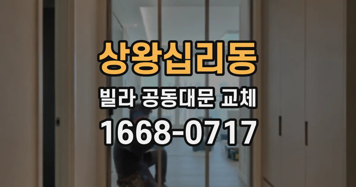 상왕십리동 빌라 공동대문 교체