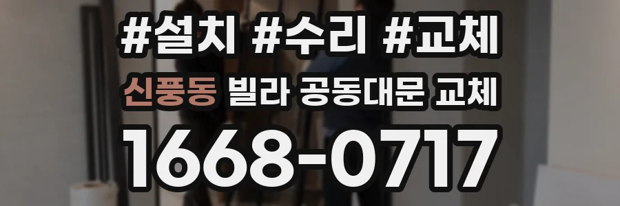 신풍동 빌라 공동대문 교체