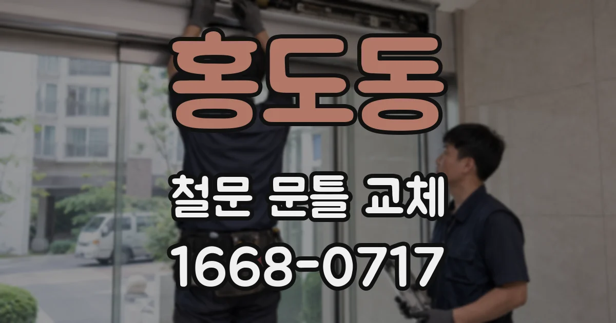 홍도동 철문 문틀 교체
