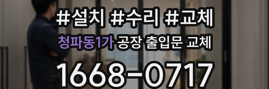 청파동1가 공장 출입문 교체