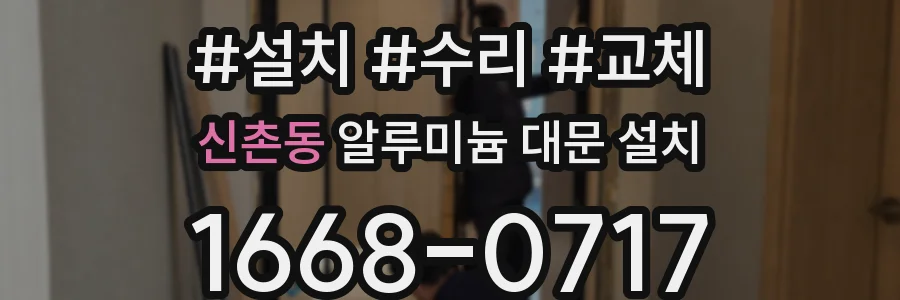 신촌동 알루미늄 대문 설치