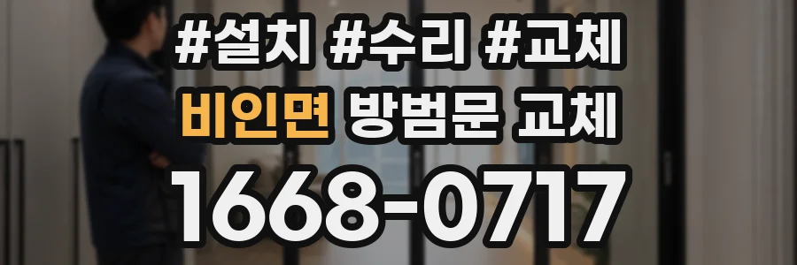 비인면 방범문 교체