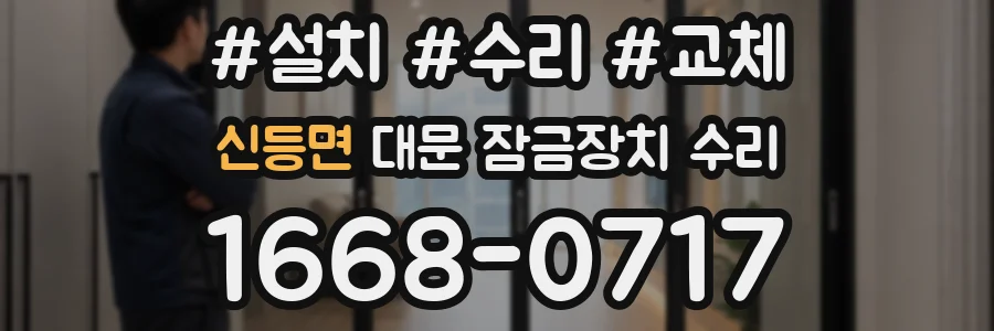 신등면 대문 잠금장치 수리