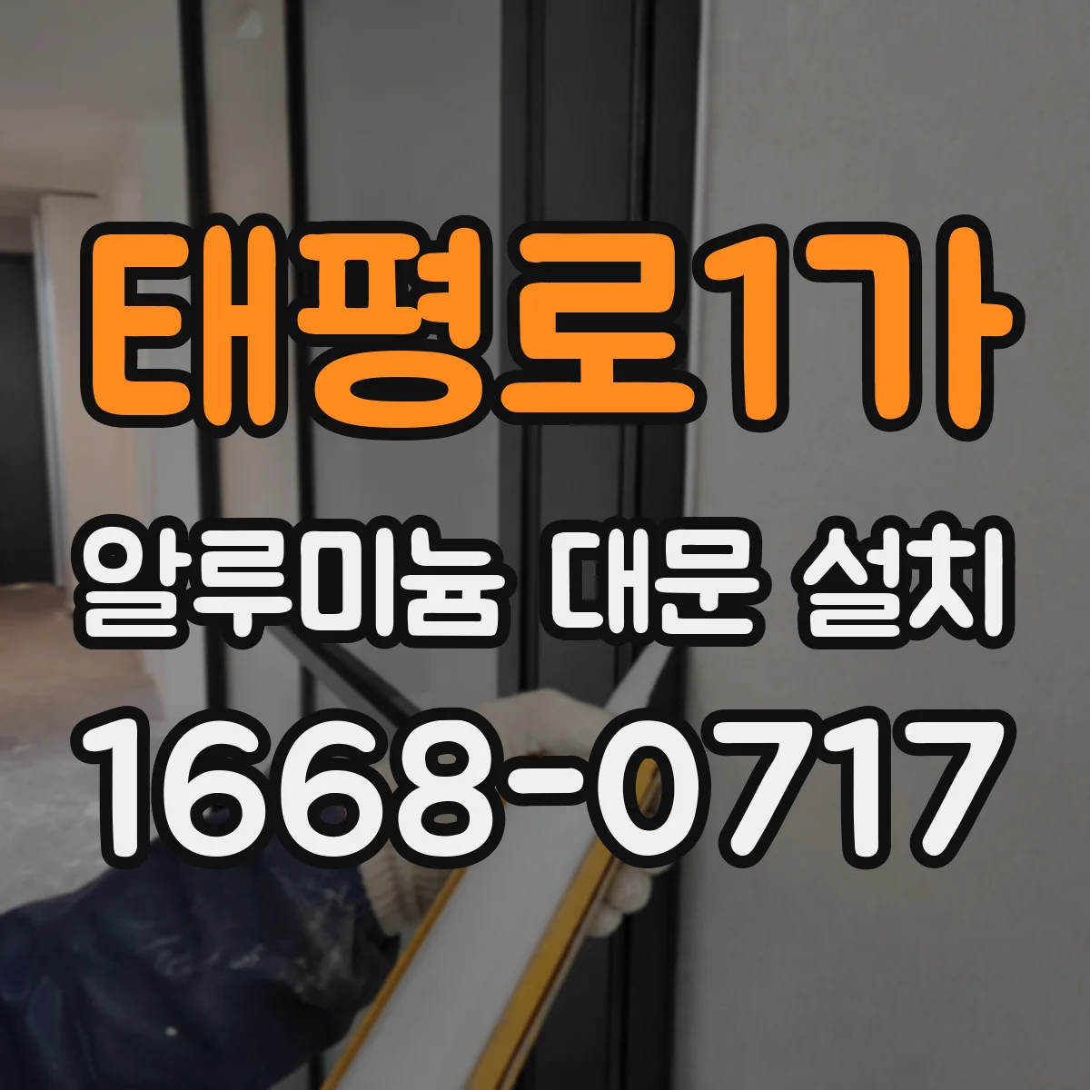 태평로1가 알루미늄 대문 설치