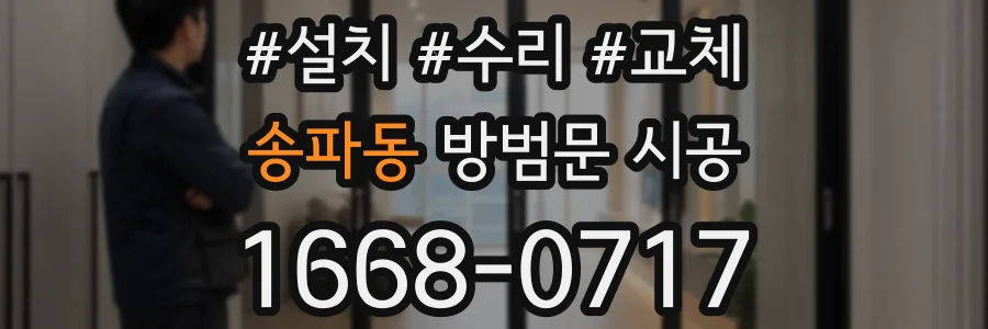 송파동 방범문 시공