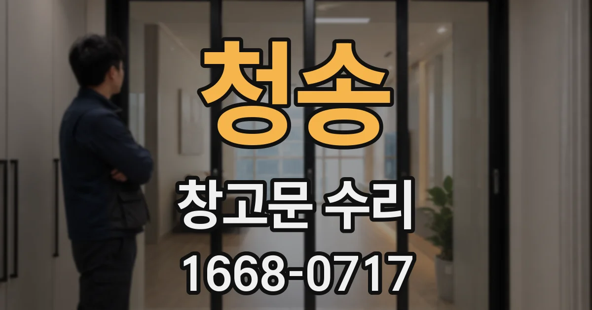 청송 창고문 수리