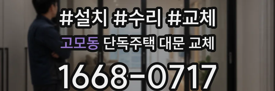고모동 단독주택 대문 교체