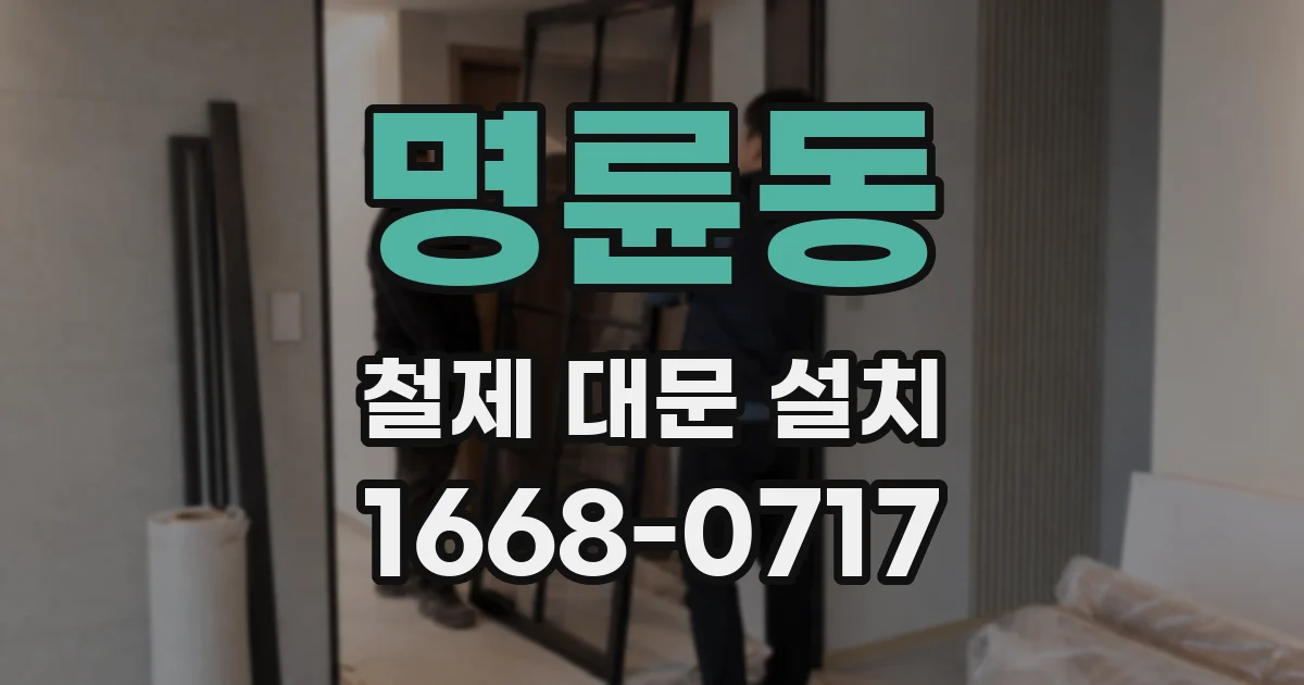 명륜동 철제 대문 설치