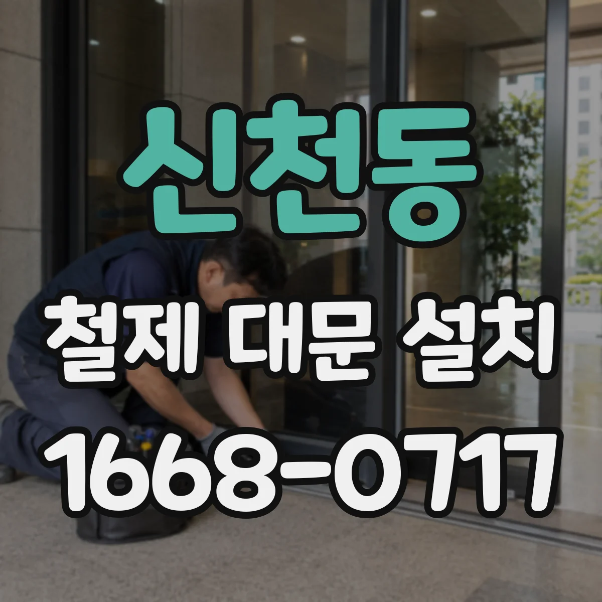 신천동 철제 대문 설치