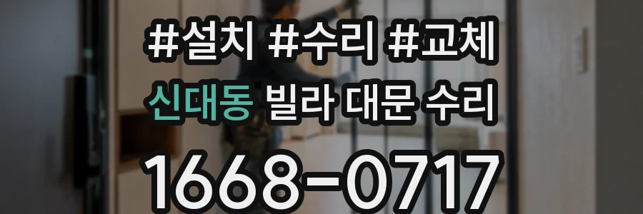 신대동 빌라 대문 수리