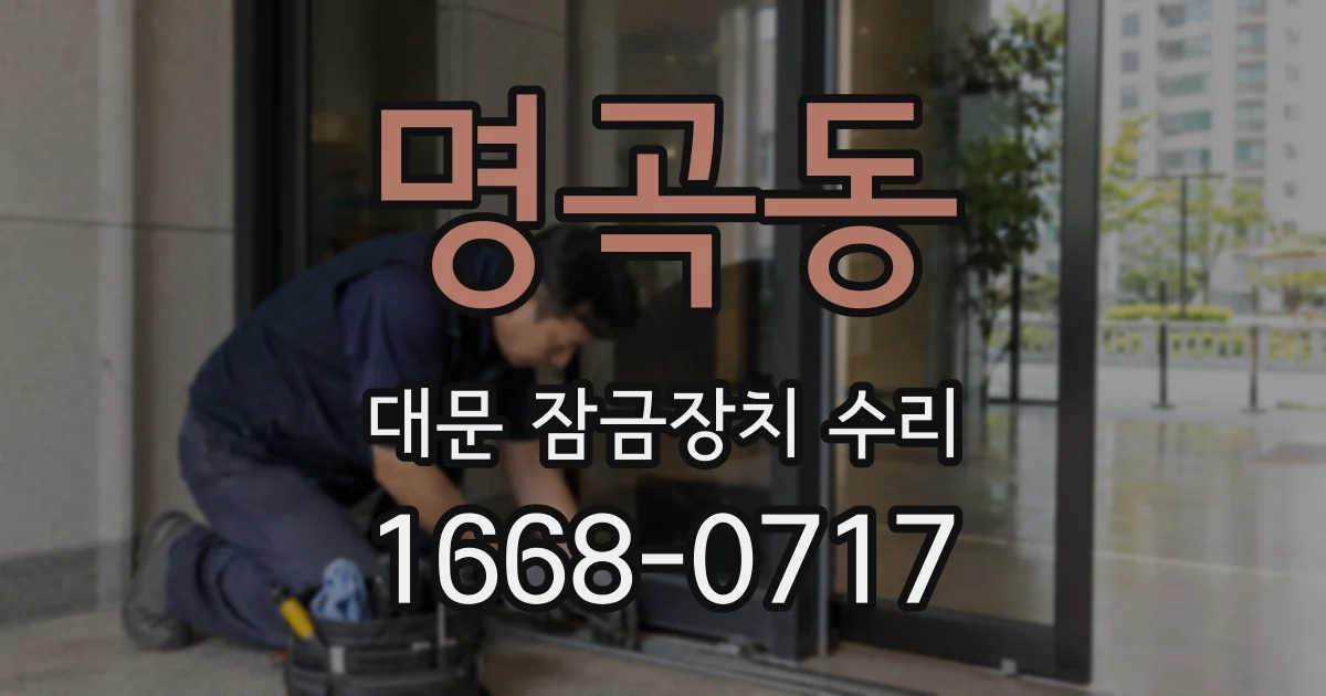명곡동 대문 잠금장치 수리