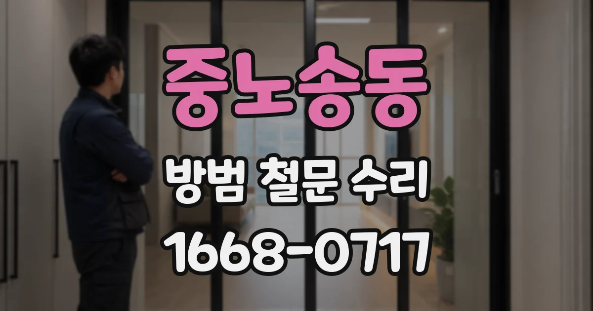 중노송동 방범 철문 수리