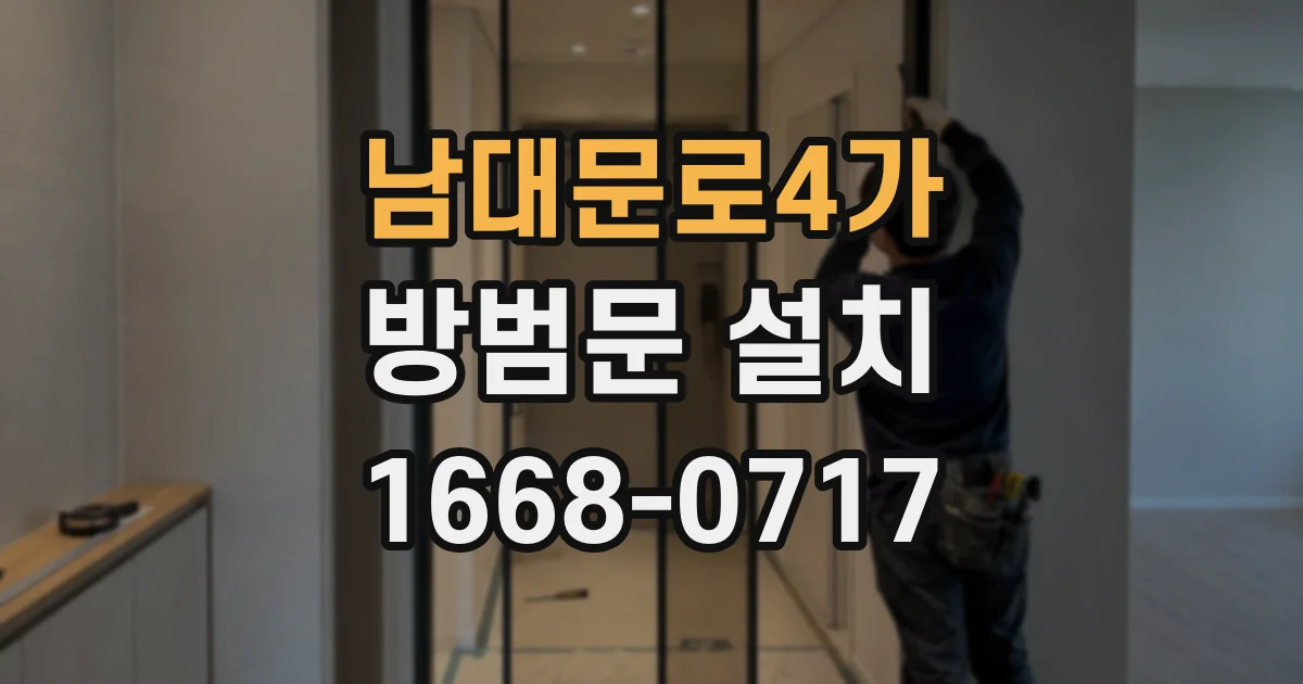 남대문로4가 방범문 설치