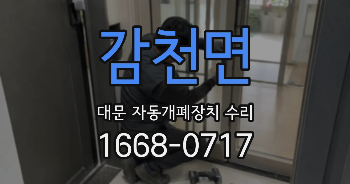 감천면 대문 자동개폐장치 수리