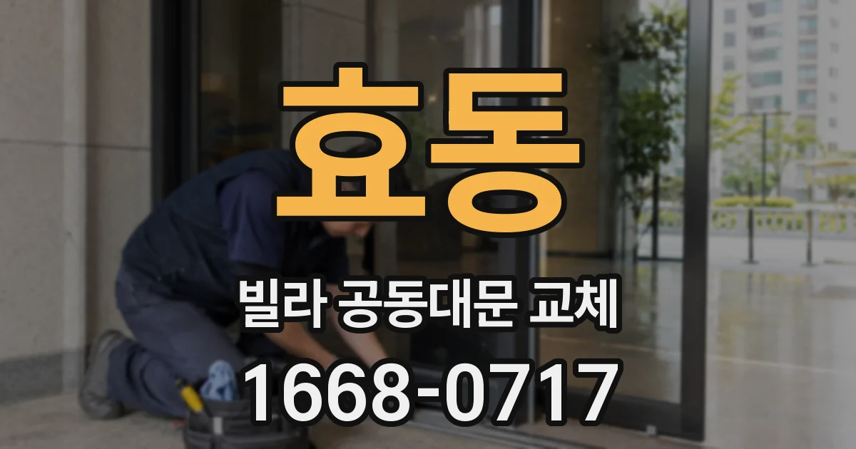 효동 빌라 공동대문 교체