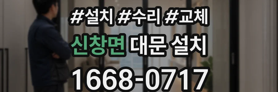 신창면 대문 설치