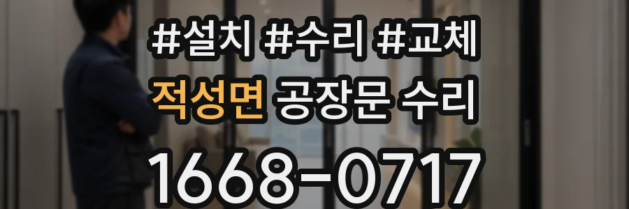 적성면 공장문 수리