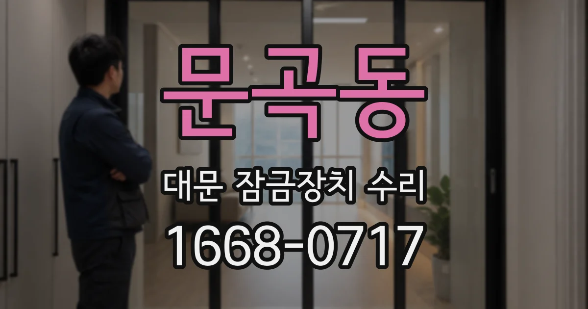 문곡동 대문 잠금장치 수리