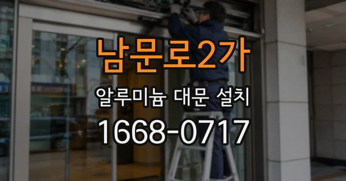남문로2가 알루미늄 대문 설치
