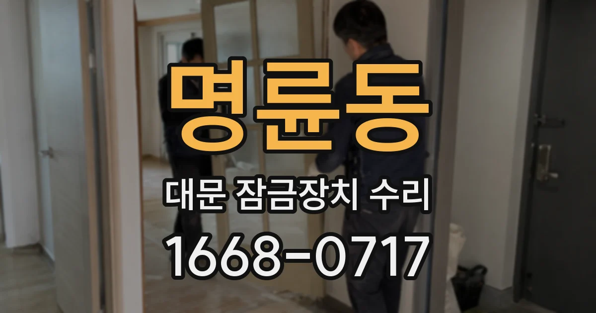 명륜동 대문 잠금장치 수리