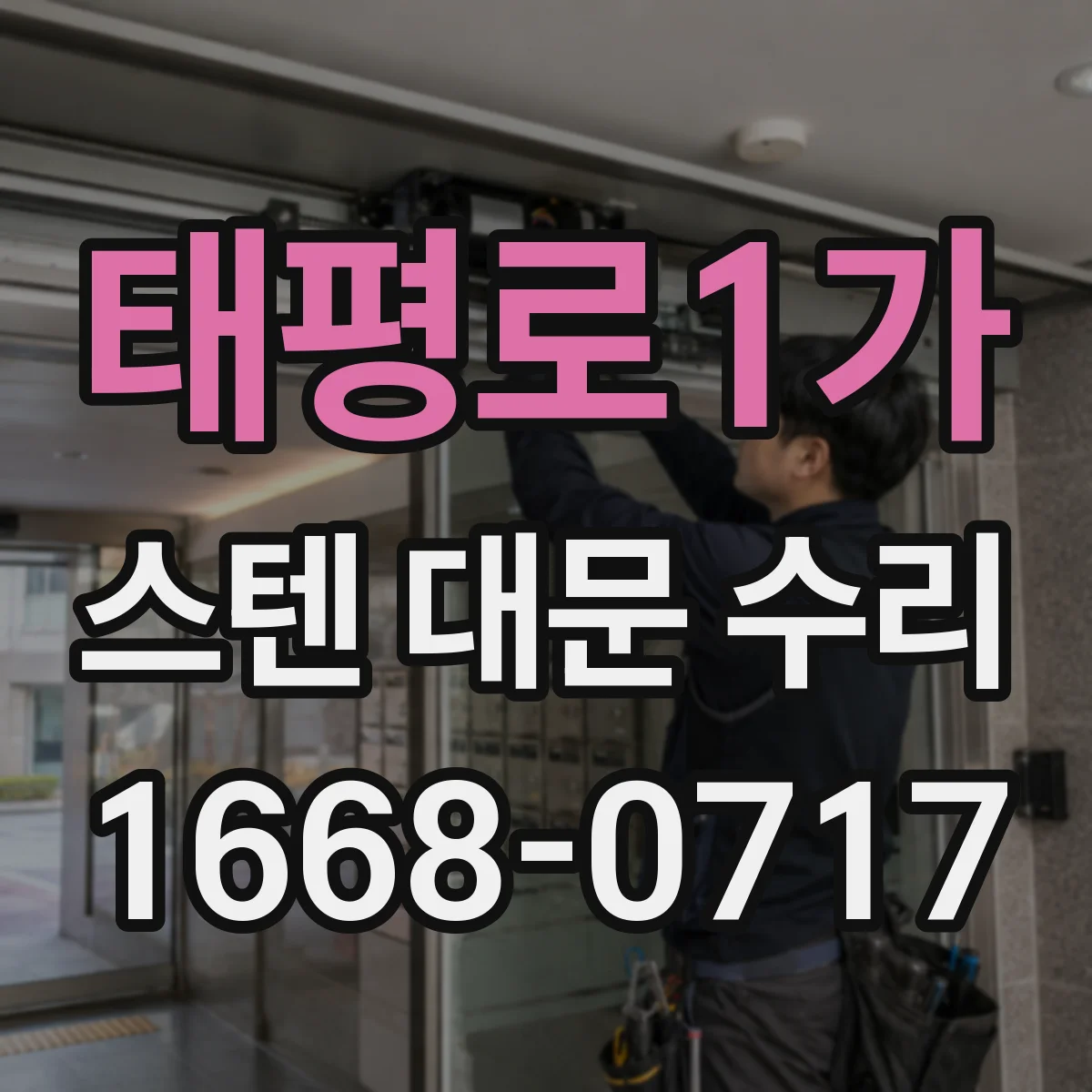 태평로1가 스텐 대문 수리