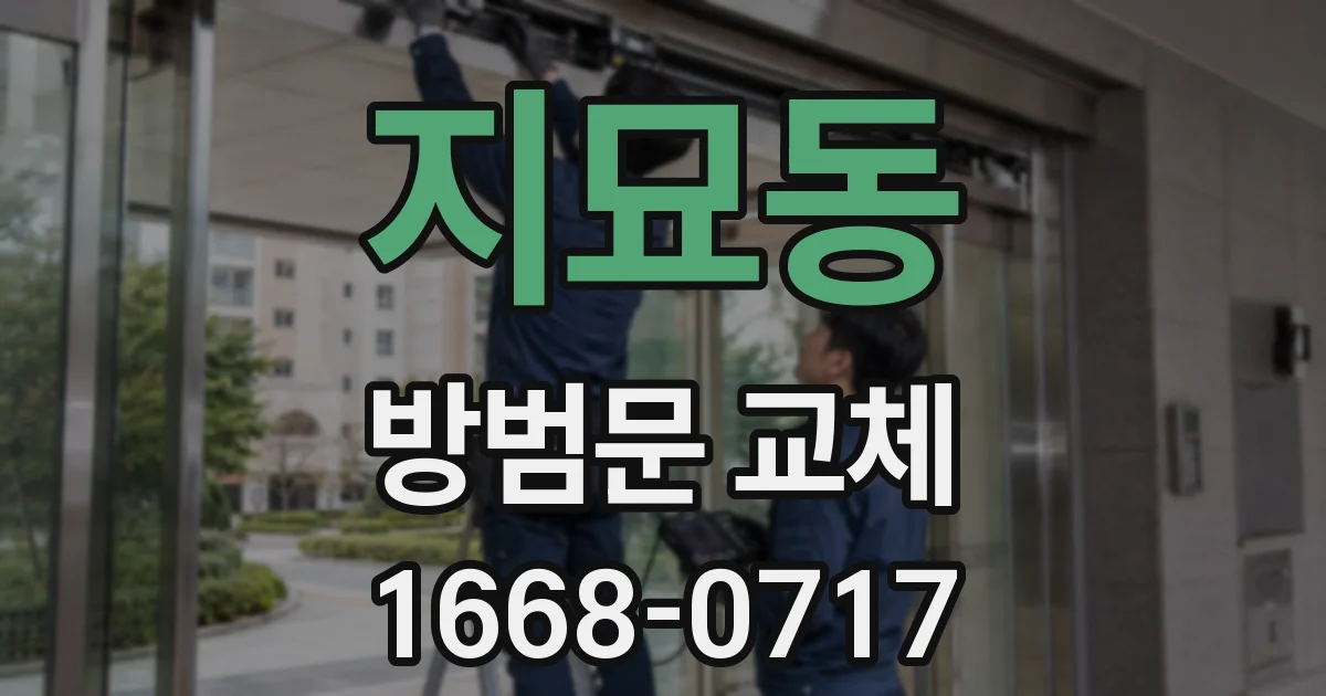 지묘동 방범문 교체