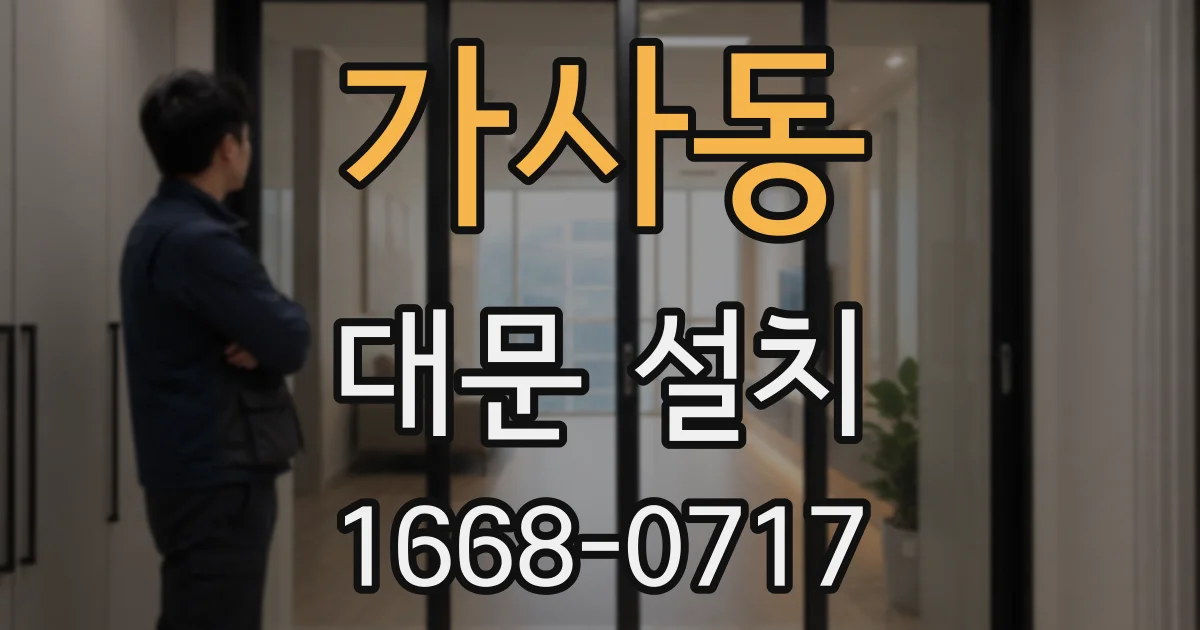 가사동 대문 설치