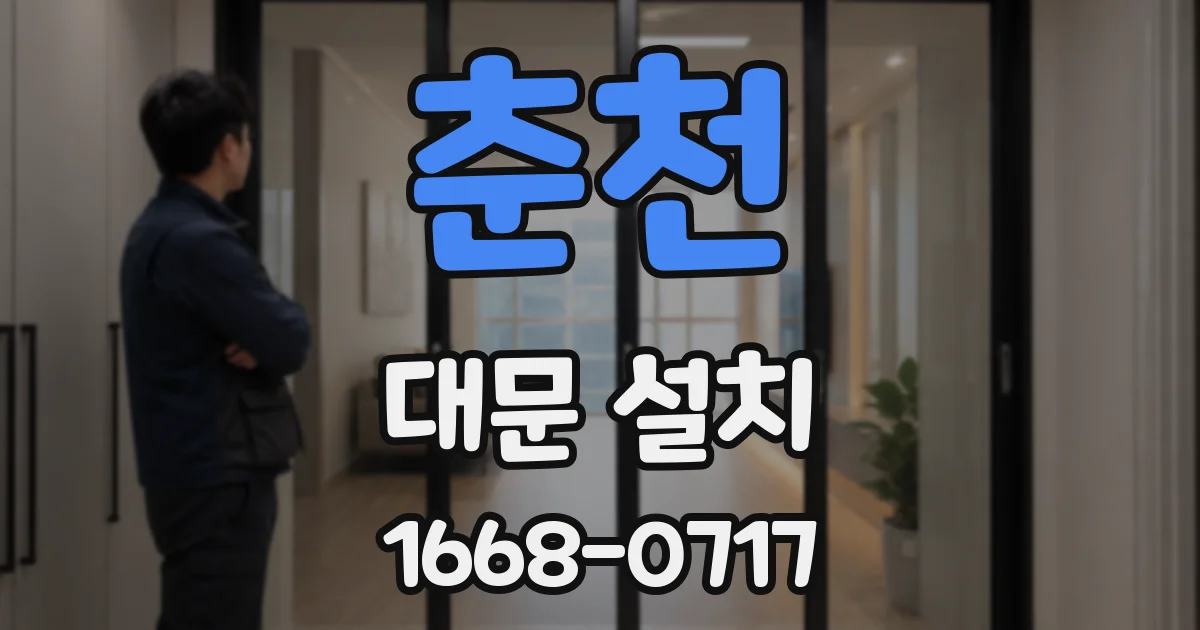 춘천 대문 설치