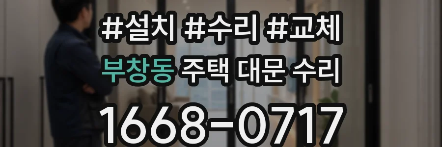 부창동 주택 대문 수리
