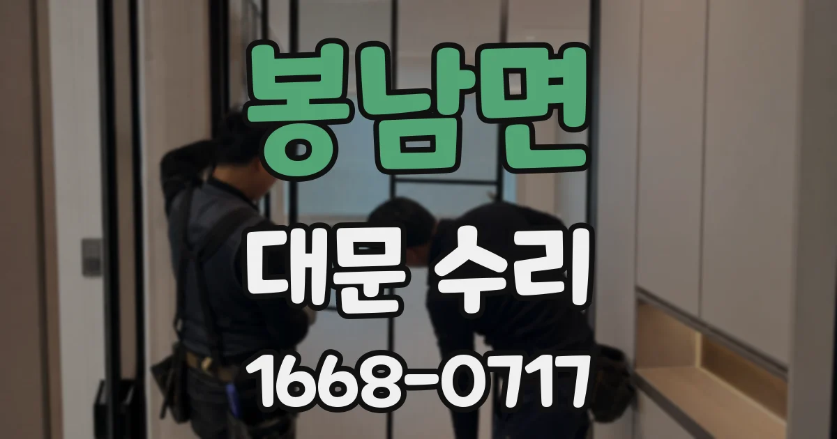 봉남면 대문 수리