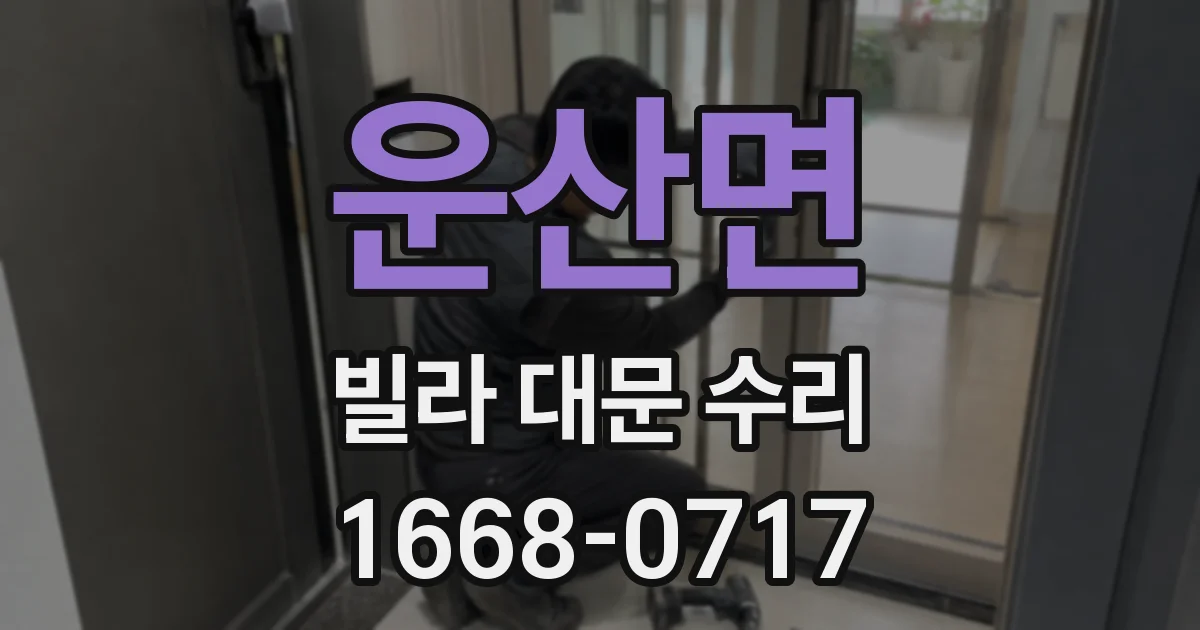 운산면 빌라 대문 수리