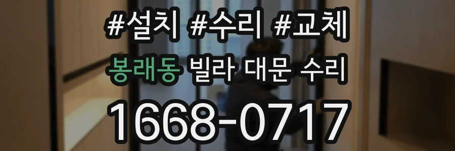 봉래동 빌라 대문 수리