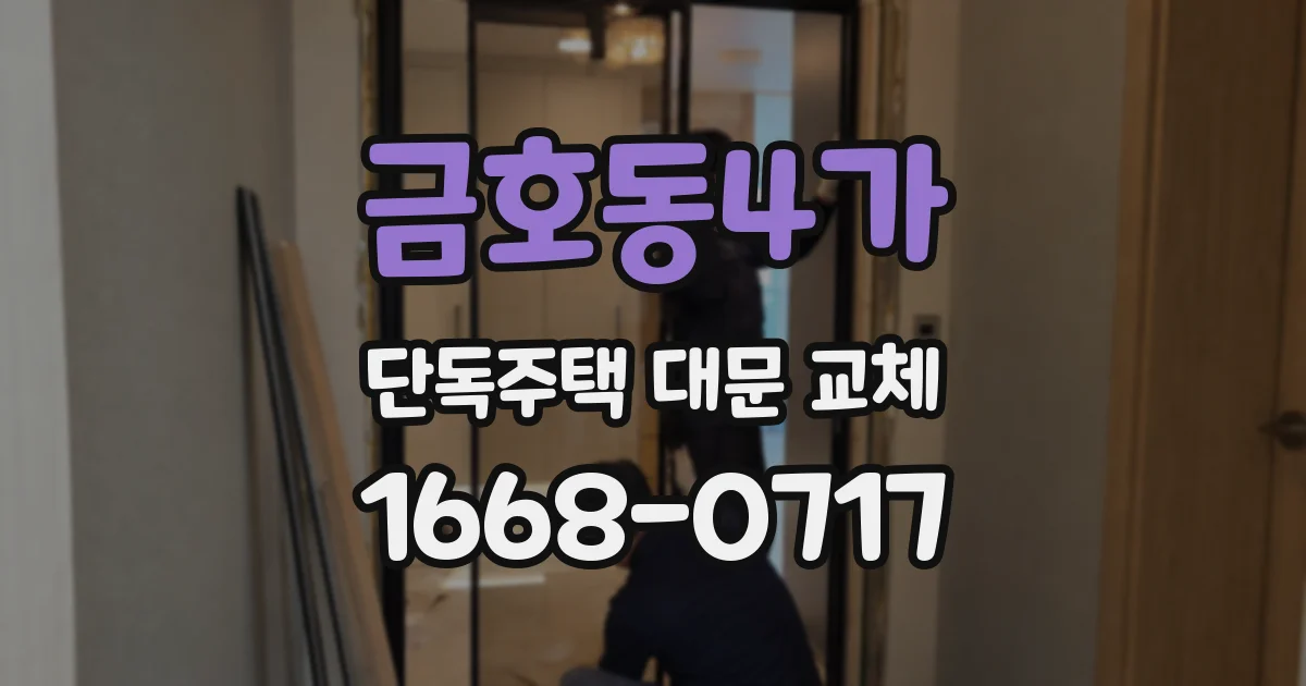 금호동4가 단독주택 대문 교체