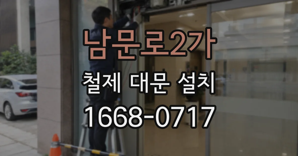 남문로2가 철제 대문 설치
