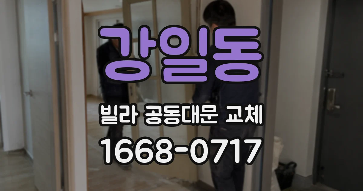 강일동 빌라 공동대문 교체