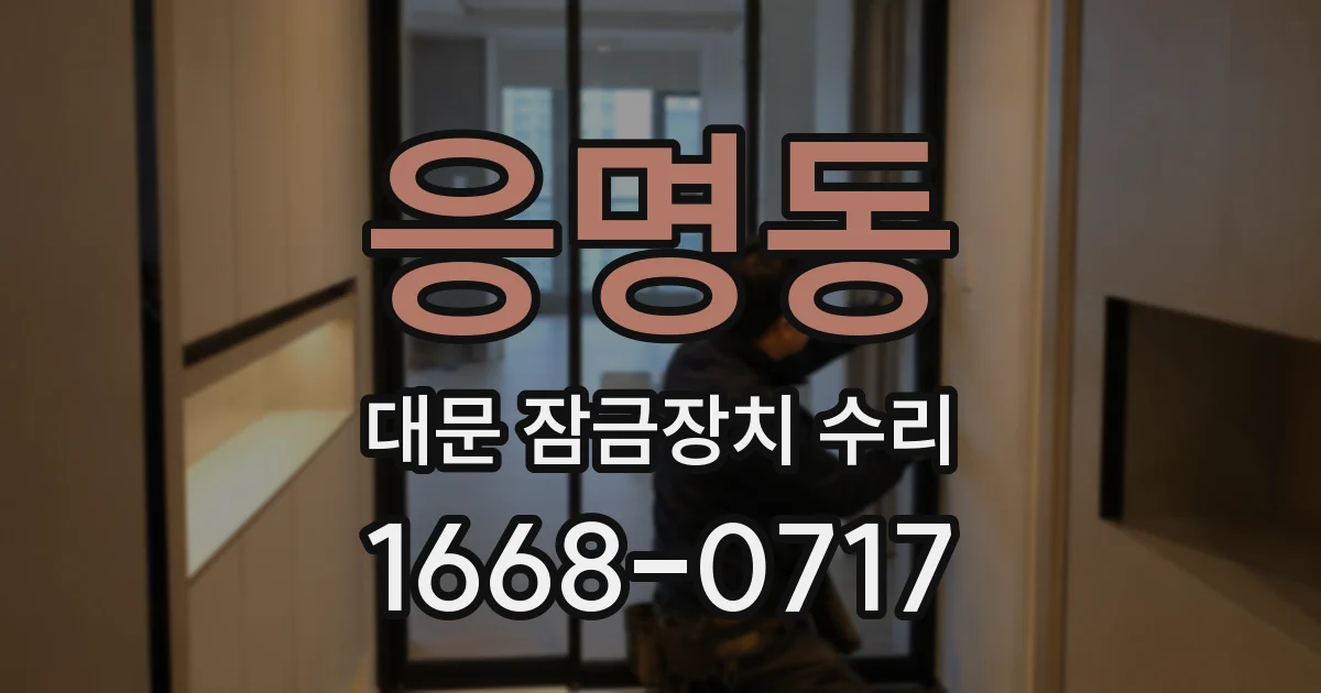 응명동 대문 잠금장치 수리