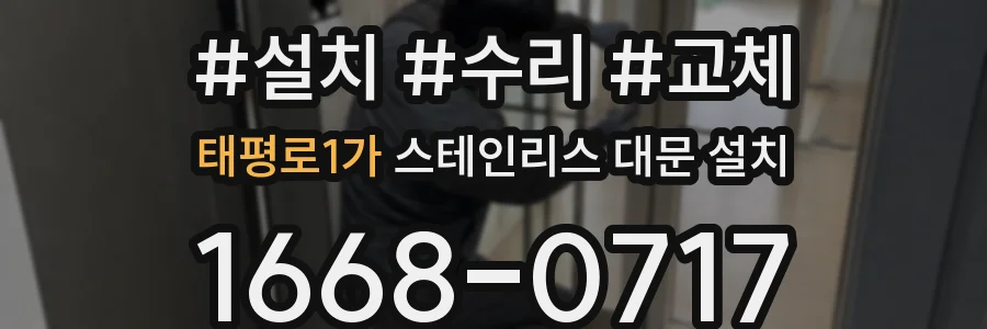 태평로1가 스테인리스 대문 설치