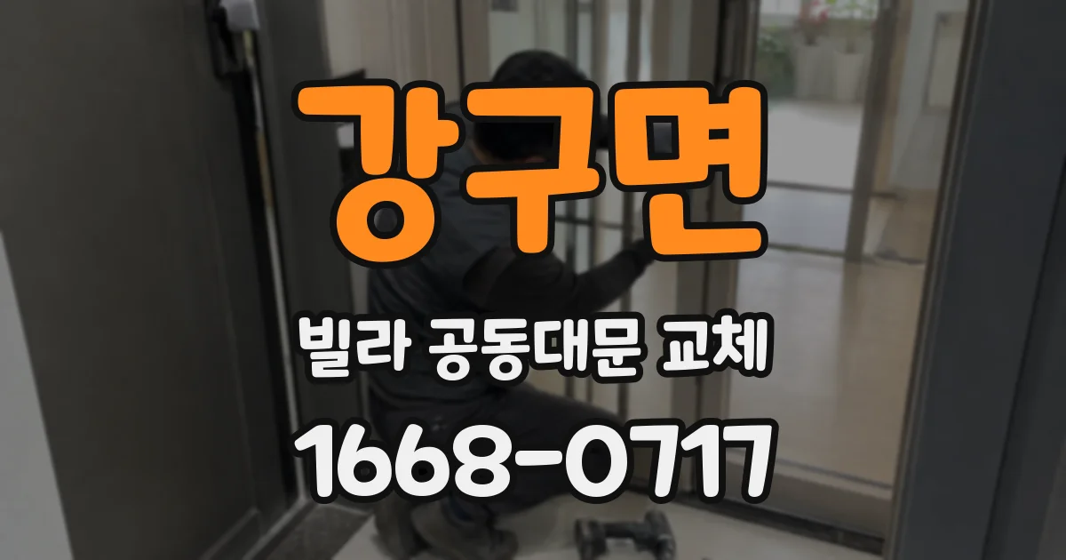 강구면 빌라 공동대문 교체